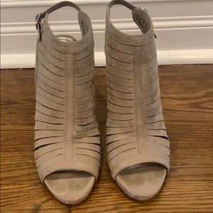 Open toe booties